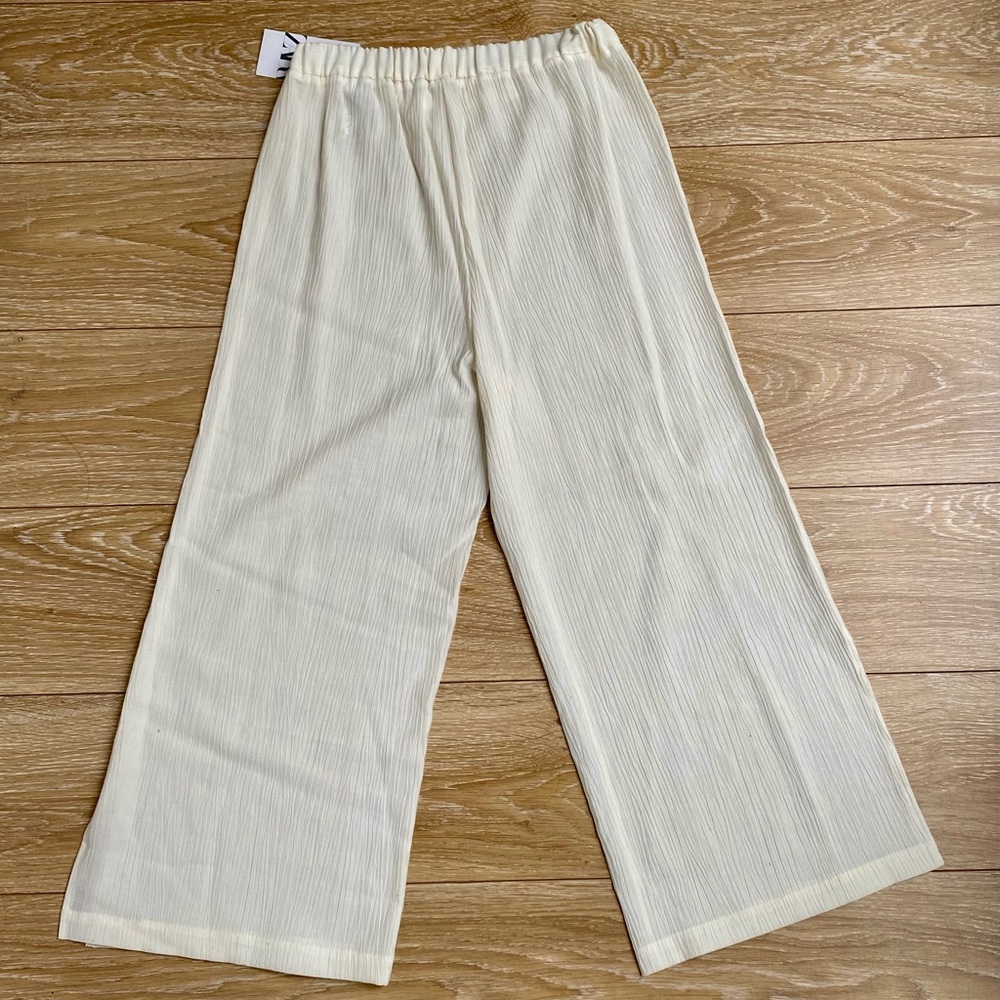 Zara | NWT Trouser Ribbed Pant with Leg Slit
